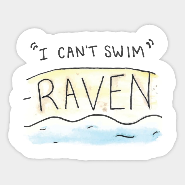 I can't swim vine Sticker by cpickgraphics